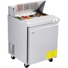 image:imageVEVOR 93W Commercial Refrigerator Pizza Prep Refrigerated Table 193 Ultra Wide Countertop Food Prep Cooler 308 CuFt Single Door Salad Prep Fridge 12 Pans Pizza Make Worktop with Cutting Board28W with 8 Pans