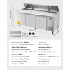 image:imageVEVOR 93W Commercial Refrigerator Pizza Prep Refrigerated Table 193 Ultra Wide Countertop Food Prep Cooler 308 CuFt Single Door Salad Prep Fridge 12 Pans Pizza Make Worktop with Cutting Board93 Pizza Prep Refrigerator