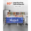 image:imageVEVOR 93W Commercial Refrigerator Pizza Prep Refrigerated Table 193 Ultra Wide Countertop Food Prep Cooler 308 CuFt Single Door Salad Prep Fridge 12 Pans Pizza Make Worktop with Cutting Board93 Pizza Prep Refrigerator