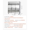 image:imageVEVOR Commercial Refrigerator and Freezer Combo 48 W 32 CuFt Stainless Steel Upright RefrigeratorFreezer with Double Doors AutoDefrost 6 Adjustable Shelves UL Certified72W 51 Cuft Three DoorsCombo
