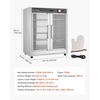 image:imageVEVOR Electric Hot Box Food Warmer 4Tier Commercial Warming Cabinet with Water Tray Glass Door and Adjustable Shelves Stainless Steel Food Warmer Cabinet for Restaurant Kitchen Pizza Chicken5 Tier2 Transparent Doors