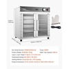 image:imageVEVOR Electric Hot Box Food Warmer 4Tier Commercial Warming Cabinet with Water Tray Glass Door and Adjustable Shelves Stainless Steel Food Warmer Cabinet for Restaurant Kitchen Pizza Chicken4 Tier2 Transparent Doors
