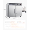 image:imageVEVOR Electric Hot Box Food Warmer 4Tier Commercial Warming Cabinet with Water Tray Glass Door and Adjustable Shelves Stainless Steel Food Warmer Cabinet for Restaurant Kitchen Pizza Chicken4 Tier2 Doors
