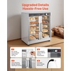 image:imageVEVOR Electric Hot Box Food Warmer 4Tier Commercial Warming Cabinet with Water Tray Glass Door and Adjustable Shelves Stainless Steel Food Warmer Cabinet for Restaurant Kitchen Pizza Chicken5 Tier2 Transparent Doors