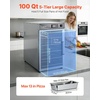 image:imageVEVOR Electric Hot Box Food Warmer 4Tier Commercial Warming Cabinet with Water Tray Glass Door and Adjustable Shelves Stainless Steel Food Warmer Cabinet for Restaurant Kitchen Pizza Chicken5 Tier