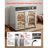 image:imageVEVOR Electric Hot Box Food Warmer 4Tier Commercial Warming Cabinet with Water Tray Glass Door and Adjustable Shelves Stainless Steel Food Warmer Cabinet for Restaurant Kitchen Pizza Chicken4 Tier2 Transparent Doors
