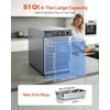 image:imageVEVOR Electric Hot Box Food Warmer 4Tier Commercial Warming Cabinet with Water Tray Glass Door and Adjustable Shelves Stainless Steel Food Warmer Cabinet for Restaurant Kitchen Pizza Chicken4 Tier