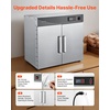 image:imageVEVOR Electric Hot Box Food Warmer 4Tier Commercial Warming Cabinet with Water Tray Glass Door and Adjustable Shelves Stainless Steel Food Warmer Cabinet for Restaurant Kitchen Pizza Chicken4 Tier2 Doors