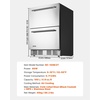 image:imageVEVOR Under Counter Drawer Refrigerator 24 In Stainless Steel Fridge with Temperature Control Dual Drawer Refrigerator with Powerful Compressor amp LED Display for Home Office and Commercial Use