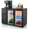 image:imageVEVOR 24Inch IndoorOutdoor Beverage Refrigerator 150 QT Freestanding or Undercounter Beverage Fridge 180 Cans Builtin Beer Fridge with Stainless Steel Body for Residential Home Bar Commercial Use47 x 25 x 37 in