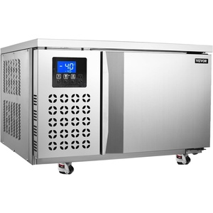 image:imageVEVOR 114 L Blast Chiller 5 Trays Commercial Flash Freezers lt3168Fgt 4 Modes Chest Shock Frozen 304 Stainless Steel Flash Freezer 360 Defrost Blast Chiller with Caster for Seafood Ice Cream80L
