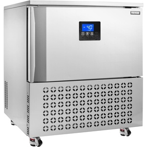 image:imageVEVOR 114 L Blast Chiller 5 Trays Commercial Flash Freezers lt3168Fgt 4 Modes Chest Shock Frozen 304 Stainless Steel Flash Freezer 360 Defrost Blast Chiller with Caster for Seafood Ice Cream114L