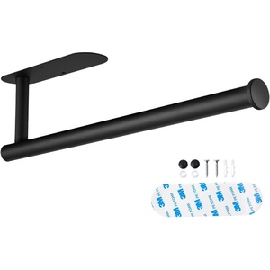 image:imageVEVOR Paper Towel Holder Countertop Stainless Steel Kitchen Paper Towel Stand with Weighted Base and Suction Cups NonSlip Countertop Kitchen Paper Roll Holders for Kitchen BathroomUnder Cabinet