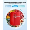 image:imageVEVOR 32 CuFt Mini Fridge with Freezer Dual Zone Compact Refrigerator 3Mode Adjustable Temperature Energy Efficient Small Fridge Reversible Door Low Noise for Bedroom Dorm Office BlackRetro Red