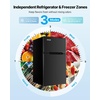 image:imageVEVOR 32 CuFt Mini Fridge with Freezer Dual Zone Compact Refrigerator 3Mode Adjustable Temperature Energy Efficient Small Fridge Reversible Door Low Noise for Bedroom Dorm Office BlackBlack