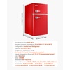 image:imageVEVOR 32 CuFt Mini Fridge with Freezer Dual Zone Compact Refrigerator 3Mode Adjustable Temperature Energy Efficient Small Fridge Reversible Door Low Noise for Bedroom Dorm Office BlackRetro Red