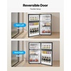 image:imageVEVOR 32 CuFt Mini Fridge with Freezer Dual Zone Compact Refrigerator 3Mode Adjustable Temperature Energy Efficient Small Fridge Reversible Door Low Noise for Bedroom Dorm Office BlackBrushed Stainless
