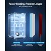 image:imageVEVOR 32 CuFt Mini Fridge with Freezer Dual Zone Compact Refrigerator 3Mode Adjustable Temperature Energy Efficient Small Fridge Reversible Door Low Noise for Bedroom Dorm Office BlackRetro Red