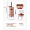 image:imageVEVOR 32 Gal12L Fruit Wine Press Solid Wood Basket with 8 Blocks Heavy Duty Manual Juice Maker Cider Apple Grape Tincture Honey Olive Oil Making Press with Handle for Kitchen Home793 Gal