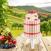 image:imageVEVOR 32 Gal12L Fruit Wine Press Solid Wood Basket with 8 Blocks Heavy Duty Manual Juice Maker Cider Apple Grape Tincture Honey Olive Oil Making Press with Handle for Kitchen Home32 Gal