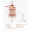 image:imageVEVOR 32 Gal12L Fruit Wine Press Solid Wood Basket with 8 Blocks Heavy Duty Manual Juice Maker Cider Apple Grape Tincture Honey Olive Oil Making Press with Handle for Kitchen Home475 Gal