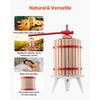 image:imageVEVOR 32 Gal12L Fruit Wine Press Solid Wood Basket with 8 Blocks Heavy Duty Manual Juice Maker Cider Apple Grape Tincture Honey Olive Oil Making Press with Handle for Kitchen Home475 Gal