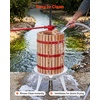 image:imageVEVOR 32 Gal12L Fruit Wine Press Solid Wood Basket with 8 Blocks Heavy Duty Manual Juice Maker Cider Apple Grape Tincture Honey Olive Oil Making Press with Handle for Kitchen Home793 Gal
