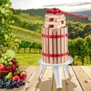image:imageVEVOR 32 Gal12L Fruit Wine Press Solid Wood Basket with 8 Blocks Heavy Duty Manual Juice Maker Cider Apple Grape Tincture Honey Olive Oil Making Press with Handle for Kitchen Home16 Gal