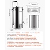 image:imageVEVOR Beer Brewing Equipment 8 Gal30L 304 Stainless Steel Home Beer Brewer1500W AllinOne Home Brewing Kit with Tall strainer Integrated Inner Barrel amp Reinforced Handle16 Gal