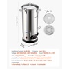 image:imageVEVOR Beer Brewing Equipment 8 Gal30L 304 Stainless Steel Home Beer Brewer1500W AllinOne Home Brewing Kit with Tall strainer Integrated Inner Barrel amp Reinforced Handle8 Gal