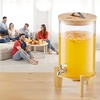 image:imageVEVOR Beverage Dispenser 2 Pack 15 Gallon Drink Dispensers for Parties Glass Juice Dispenser with Metal Stand Stainless Steel Spigot Iced Tea Lemonade Juice Water Dispensers for Parties22 Gal