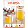image:imageVEVOR Beverage Dispenser 2 Pack 15 Gallon Drink Dispensers for Parties Glass Juice Dispenser with Metal Stand Stainless Steel Spigot Iced Tea Lemonade Juice Water Dispensers for Parties22 Gal