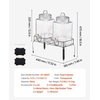 image:imageVEVOR Beverage Dispenser 2 Pack 15 Gallon Drink Dispensers for Parties Glass Juice Dispenser with Metal Stand Stainless Steel Spigot Iced Tea Lemonade Juice Water Dispensers for Parties15Gal 2Pack