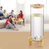 image:imageVEVOR Beverage Dispenser 35 Gallon Drink Dispensers for Parties Glass Juice Dispenser with Wood Stand Stainless Steel Spigot Iced Tea Lemonade Juice Water Dispensers for Parties