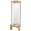 image:imageVEVOR Beverage Dispenser 35 Gallon Drink Dispensers for Parties Glass Juice Dispenser with Wood Stand Stainless Steel Spigot Iced Tea Lemonade Juice Water Dispensers for Parties