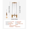 image:imageVEVOR Beverage Dispenser 35 Gallon Drink Dispensers for Parties Glass Juice Dispenser with Wood Stand Stainless Steel Spigot Iced Tea Lemonade Juice Water Dispensers for Parties