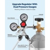 image:imageVEVOR CO2 Regulator DualGauge DualValve Beer Keg Regulator 060 PSI Adjustable Pressure HeavyDuty CO2 Tank Gas Regulator with 2 Check Valves for Draft Beer Homebrewing Fits CGA320 Interface