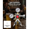 image:imageVEVOR CO2 Regulator DualGauge DualValve Beer Keg Regulator 060 PSI Adjustable Pressure HeavyDuty CO2 Tank Gas Regulator with 2 Check Valves for Draft Beer Homebrewing Fits CGA320 Interface