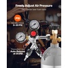 image:imageVEVOR CO2 Regulator DualGauge DualValve Beer Keg Regulator 060 PSI Adjustable Pressure HeavyDuty CO2 Tank Gas Regulator with 2 Check Valves for Draft Beer Homebrewing Fits CGA320 Interface