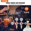 image:imageVEVOR CO2 Regulator Gauge with 060PSI Heavy Duty CO2 Gauge Gas System Draft Beer Regulator with Check Valve Adjustable Pressure Regulator for Draft Beer Homebrew Triple Gauge Regulator