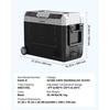 image:imageVEVOR Car Refrigerator DC 1224V AC100240V Compressor Electric Cooler 4F to 68F Truck Refrigerator with APP Control Wheels amp Dual Zone 37 QT Cars Cooler for RVs Boats Camping Fishing48QT
