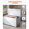 image:imageVEVOR Chest Freezer 128 Cuft  345 L Large Deep Freezer amp 4 Removable Baskets Freestanding Top Open Door Commercial Chest Freezers with Locking Lid 7Level Adjustable Temp LED Lighting 6 Wheels172 Cuft