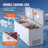 image:imageVEVOR Chest Freezer 128 Cuft  345 L Large Deep Freezer amp 4 Removable Baskets Freestanding Top Open Door Commercial Chest Freezers with Locking Lid 7Level Adjustable Temp LED Lighting 6 Wheels198 Cuft