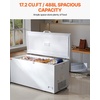 image:imageVEVOR Chest Freezer 128 Cuft  345 L Large Deep Freezer amp 4 Removable Baskets Freestanding Top Open Door Commercial Chest Freezers with Locking Lid 7Level Adjustable Temp LED Lighting 6 Wheels172 Cuft