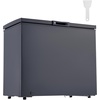 image:imageVEVOR Chest Freezer 67 Cuft Compact Deep Freezer Free Standing Top Open Door Chest Freezers with 2 Removable Baskets amp Adjustable Thermostat  Energy Saving Low Noise amp Garage Ready WhiteBlack