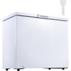 image:imageVEVOR Chest Freezer 67 Cuft Compact Deep Freezer Free Standing Top Open Door Chest Freezers with 2 Removable Baskets amp Adjustable Thermostat  Energy Saving Low Noise amp Garage Ready WhiteWhite