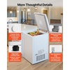 image:imageVEVOR Chest Freezer 67 Cuft Compact Deep Freezer Free Standing Top Open Door Chest Freezers with 2 Removable Baskets amp Adjustable Thermostat  Energy Saving Low Noise amp Garage Ready WhiteWhite
