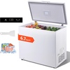 image:imageVEVOR Chest Freezer 67 Cuft Compact Deep Freezer Free Standing Top Open Door Chest Freezers with 2 Removable Baskets amp Adjustable Thermostat  Energy Saving Low Noise amp Garage Ready WhiteWhite