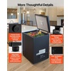 image:imageVEVOR Chest Freezer 67 Cuft Compact Deep Freezer Free Standing Top Open Door Chest Freezers with 2 Removable Baskets amp Adjustable Thermostat  Energy Saving Low Noise amp Garage Ready WhiteBlack
