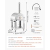 image:imageVEVOR Dual Fuel Giant Pizza Oven Outdoor 26 Artisan Large Pizza Ovens Pellet amp Propane Gas Kiln Pizza Maker with Wheels Pizza Stone Multi Fuel Cooker for Camping amp Backyard